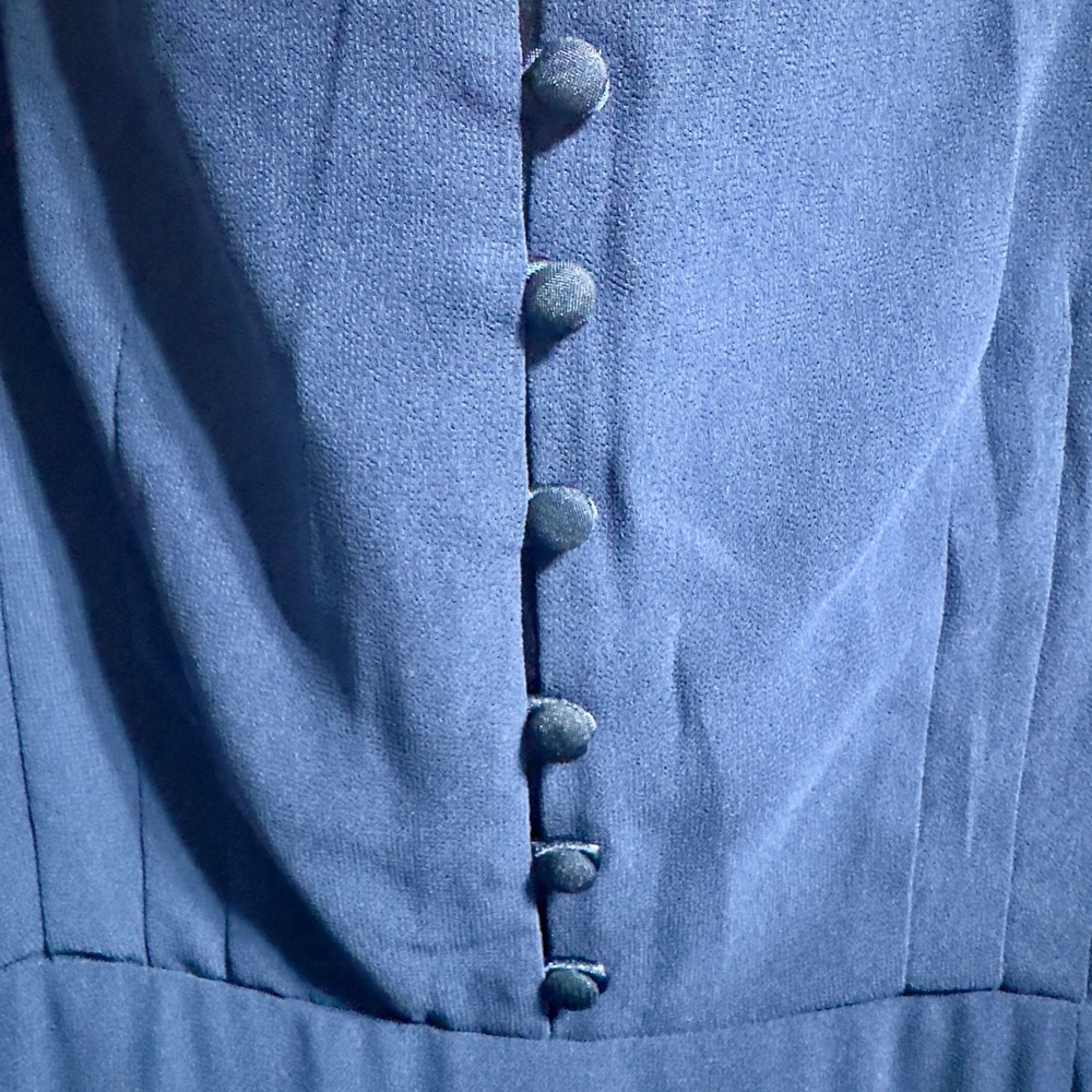 Lulu's Navy Blue Maxi Dress with Slit - Picture 9 of 10